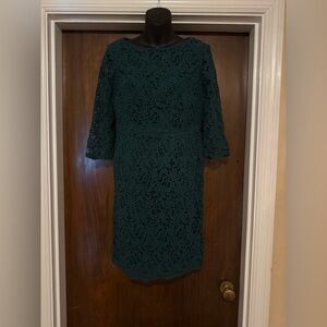Talbots Green Lace Dress - Size 6P